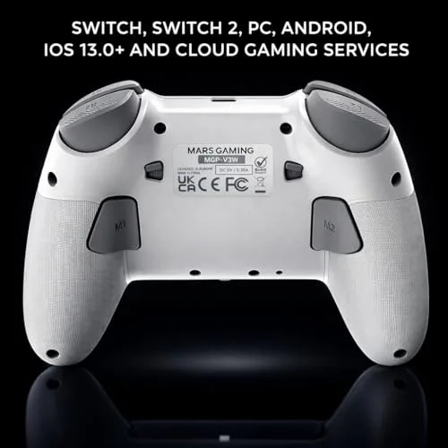 Manette Mars Gaming MGP-V3 ARGB Blanc - vue 5