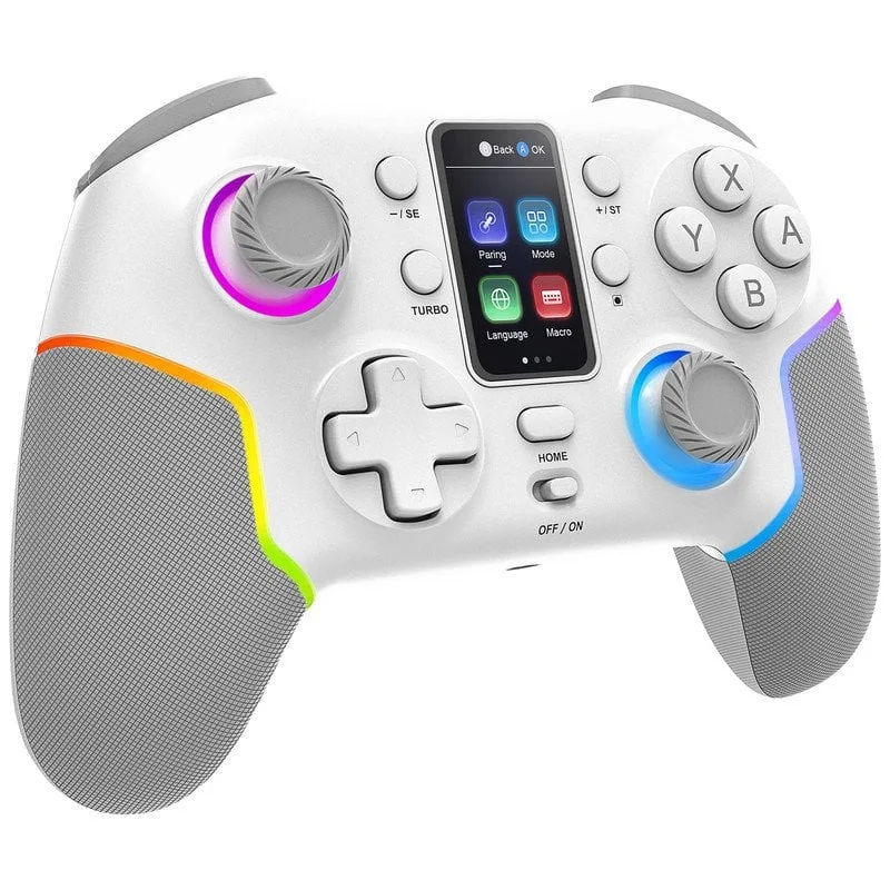 Manette Mars Gaming MGP-V3 ARGB Blanc