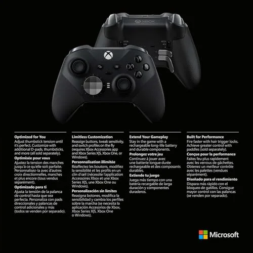 Manette Microsoft Elite Series 2 Noire - vue 9