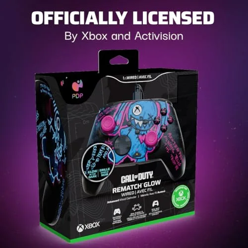Manette PDP Rematch Glow Mister Peeks Filaire Xbox - vue 4