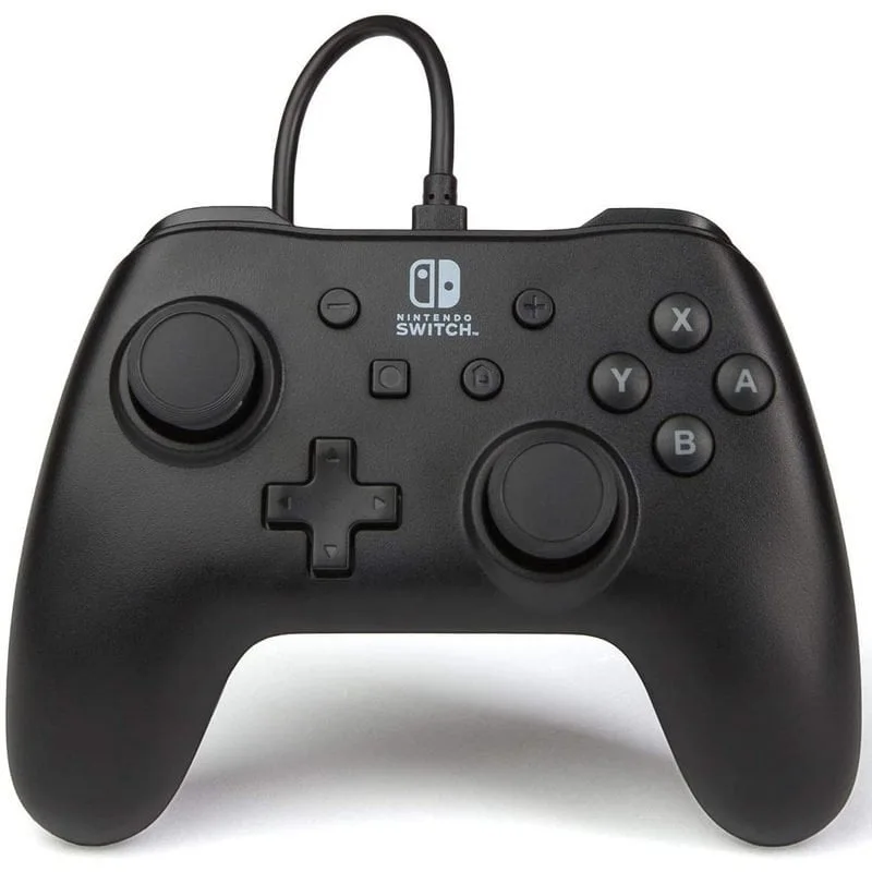 Manette PowerA avec câble noir Nintendo Switch