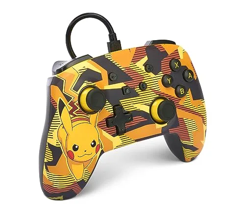 Manette PowerA Enhanced Câble Camo Storm Pikachu Switch - vue 2