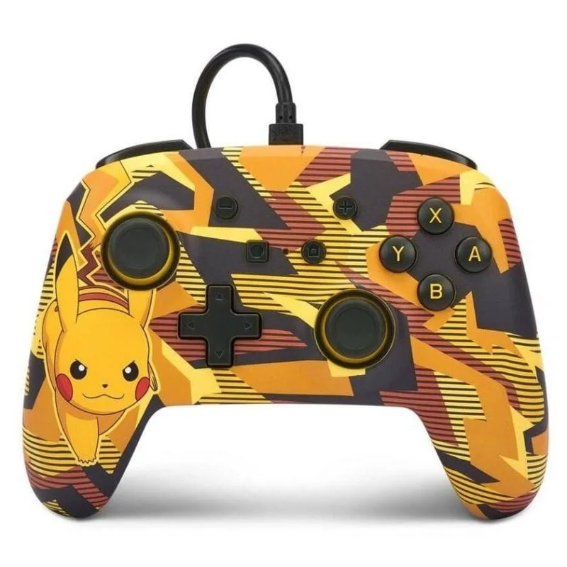 Manette PowerA Enhanced Câble Camo Storm Pikachu Switch