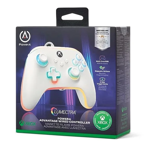 Manette PowerA XBGP0178-01 Blanc Filaire LED - vue 2
