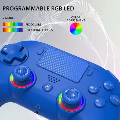Manette - PS4 - Sans fil - LED RGB - PC - vue 2