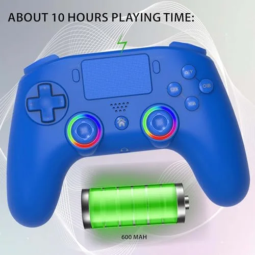 Manette - PS4 - Sans fil - LED RGB - PC - vue 4