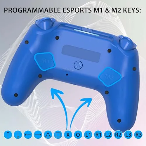 Manette - PS4 - Sans fil - LED RGB - PC - vue 5