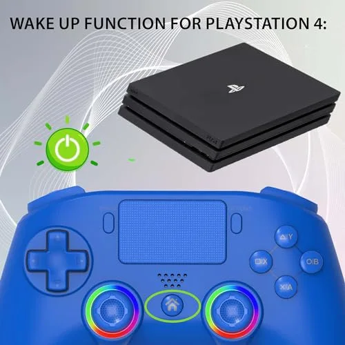 Manette - PS4 - Sans fil - LED RGB - PC - vue 8