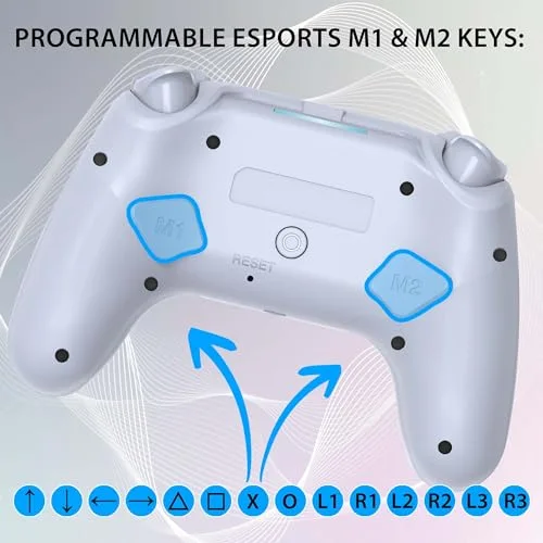 Manette - PS4 - Sans fil - LED RGB - PC - vue 5
