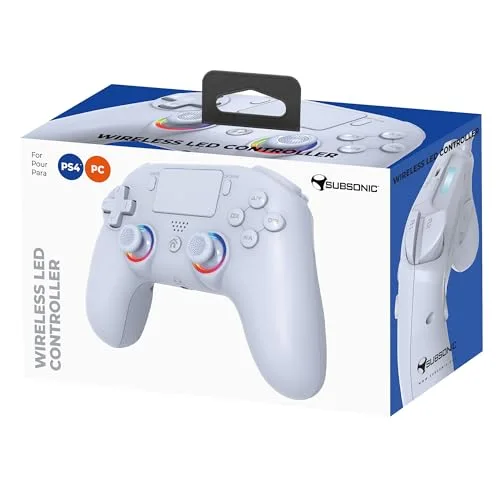 Manette - PS4 - Sans fil - LED RGB - PC - vue 9