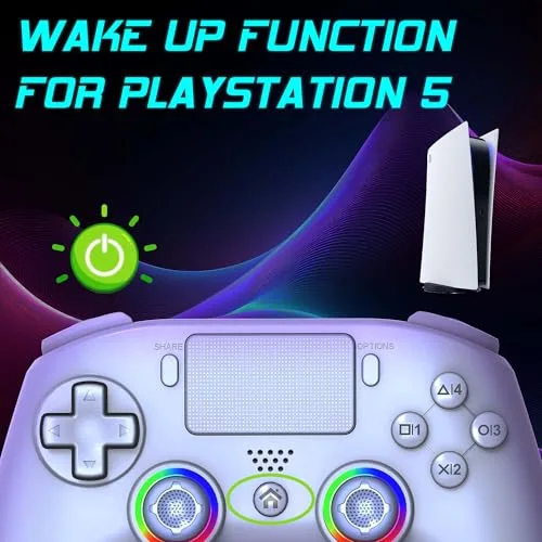 Manette - PS5 PC - Sans fil - LED RGB - vue 3
