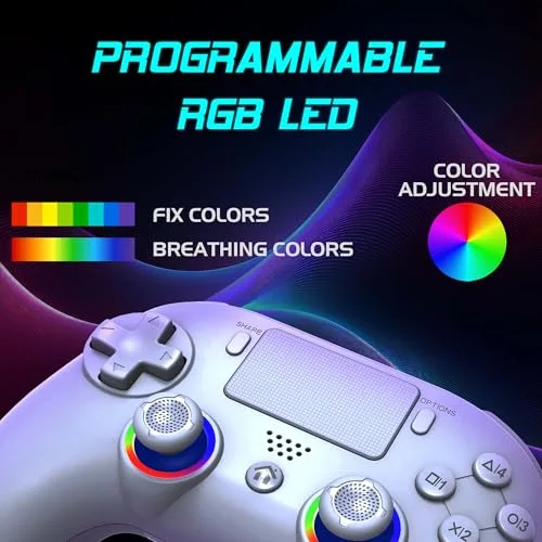 Manette - PS5 PC - Sans fil - LED RGB - vue 6