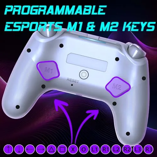 Manette - PS5 PC - Sans fil - LED RGB - vue 8