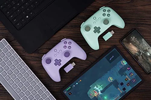Manette Sans Fil 2.4G 8bitdo Ultimate C pour Steam Deck PC et Android - Vert Pastel - vue 7