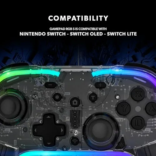 Manette sans fil Just For Games Snakebyte Game Pad S Rgb pour Nintendo Switch - vue 8
