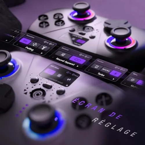 Manette sans fil Oniverse Aura écran LED - vue 3