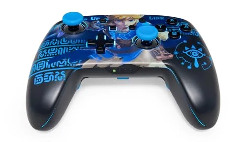 Manette sans fil PowerA Lumectra Wake Up Link pour Nintendo Switch Noir et Bleu - vue 8