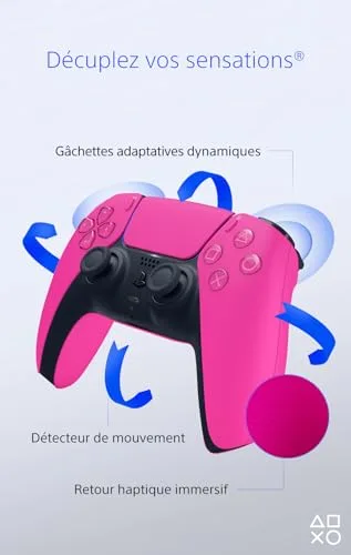 Manette sans fil Sony DualSense rose PS5 - vue 3