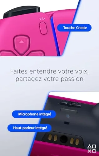 Manette sans fil Sony DualSense rose PS5 - vue 4