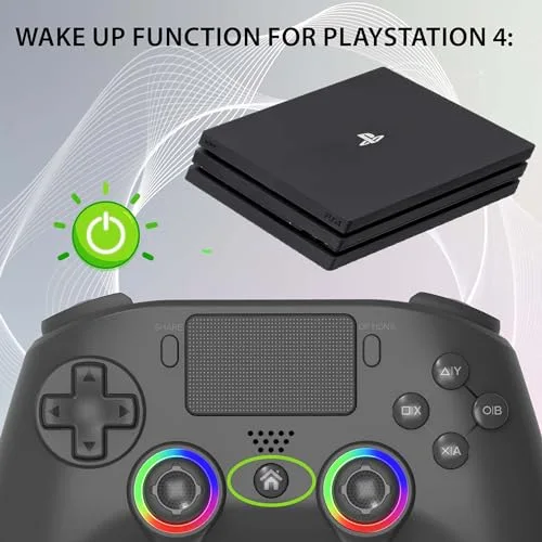 Manette sans fil - SUBSONIC - PS4 - LED - Vibrations - Prise casque - Noir - vue 8