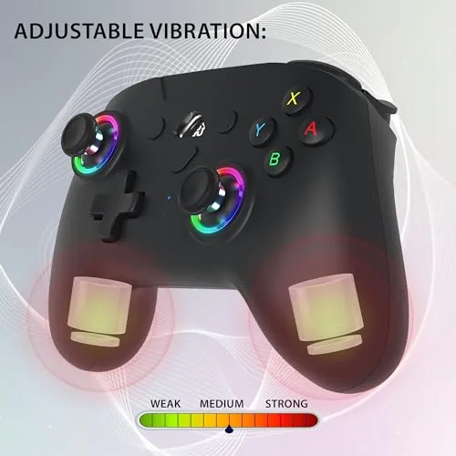 Manette sans fil - SUBSONIC - Switch 2 / Switch - LEDs programmables - Vibrations - Gyroscope - Noire - vue 4