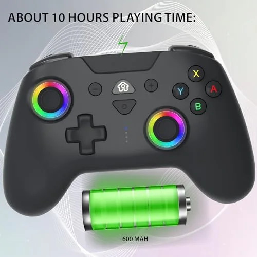 Manette sans fil - SUBSONIC - Switch 2 / Switch - LEDs programmables - Vibrations - Gyroscope - Noire - vue 8