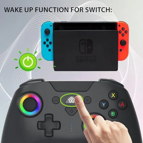 Manette sans fil - SUBSONIC - Switch 2 / Switch - LEDs programmables - Vibrations - Gyroscope - Noire - vue 9