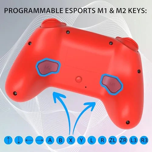 Manette sans fil - SUBSONIC - Switch 2 / Switch - LEDs programmables - Vibrations - Gyroscope - Rouge - vue 6