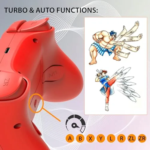 Manette sans fil - SUBSONIC - Switch 2 / Switch - LEDs programmables - Vibrations - Gyroscope - Rouge - vue 7