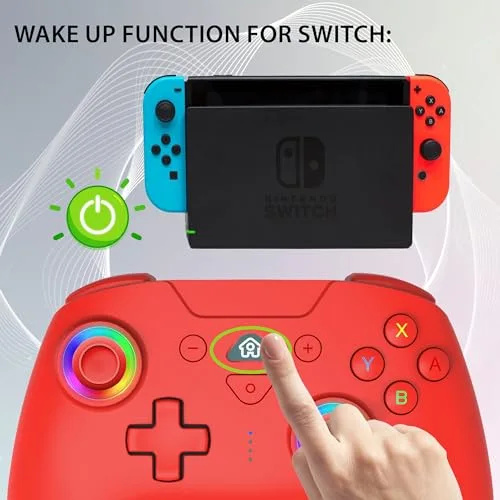 Manette sans fil - SUBSONIC - Switch 2 / Switch - LEDs programmables - Vibrations - Gyroscope - Rouge - vue 9