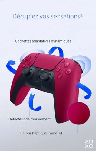 Manette Sony DualSense Cosmic Red PS5 - vue 3