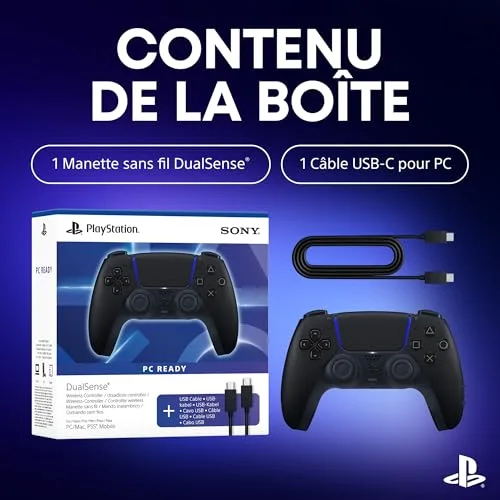 Manette Sony DualSense V3 Midnight Black PS5 - vue 7