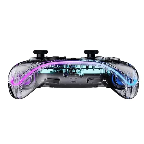 Manette Switch 1&2 - PC Polychroma Sans fil Transparente LED - vue 4