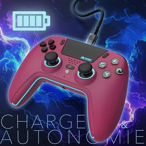 Manette Trade Invaders Cherry Red PS5 Bluetooth LED - vue 3