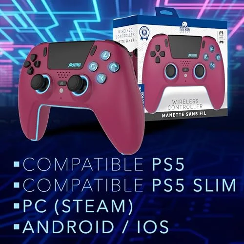 Manette Trade Invaders Cherry Red PS5 Bluetooth LED - vue 6