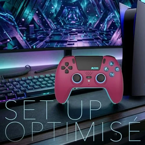 Manette Trade Invaders Cherry Red PS5 Bluetooth LED - vue 8