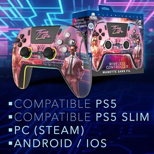 Manette Trade Invaders Thug Life Bluetooth LED PS5 - vue 7