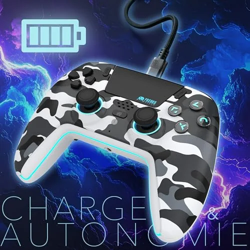 Manette Trade Invaders White Camo Bluetooth PS5 LED - vue 5