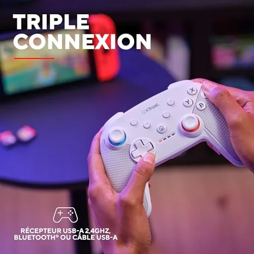 Manette Trust GXT 1246W MUTA Switch Blanche - vue 3