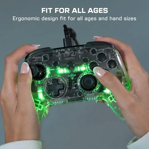 Manette Turtle Beach Afterglow Switch 2 RGB Filaire Transparente - vue 9