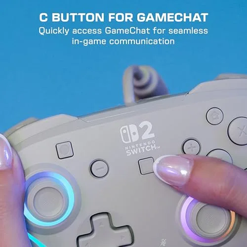 Manette Turtle Beach Afterglow Wave Gris RGB filaire Switch 2 - vue 5