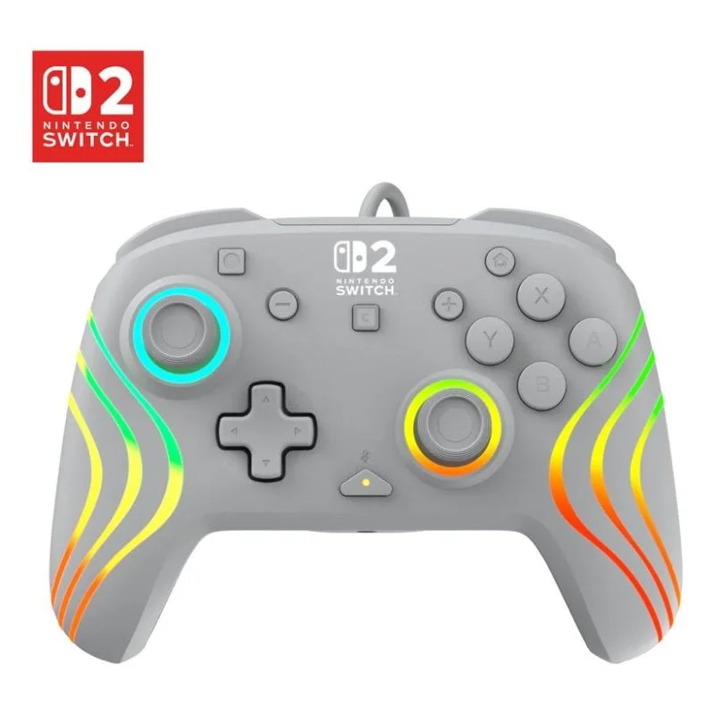 Manette Turtle Beach Afterglow Wave Gris RGB filaire Switch 2