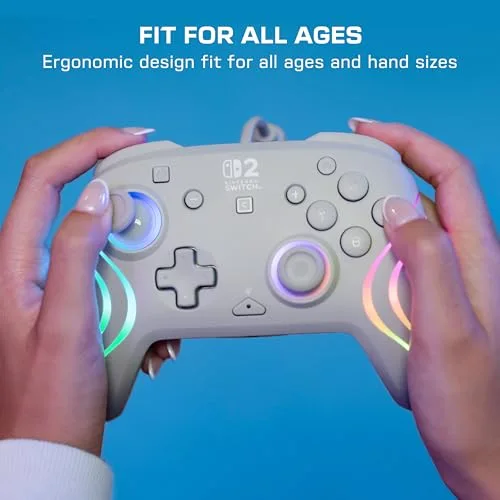 Manette Turtle Beach Afterglow Wave Gris RGB filaire Switch 2 - vue 8