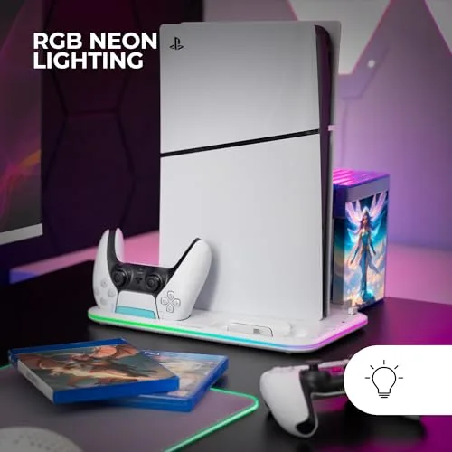 Mars Gaming MPS5-B2 Neon RGB PS5 Slim Support - vue 4
