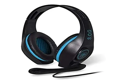 SPIRIT OF GAMER PRO-SH5 Casque-Gaming Filaire PS4 Noir et Bleu