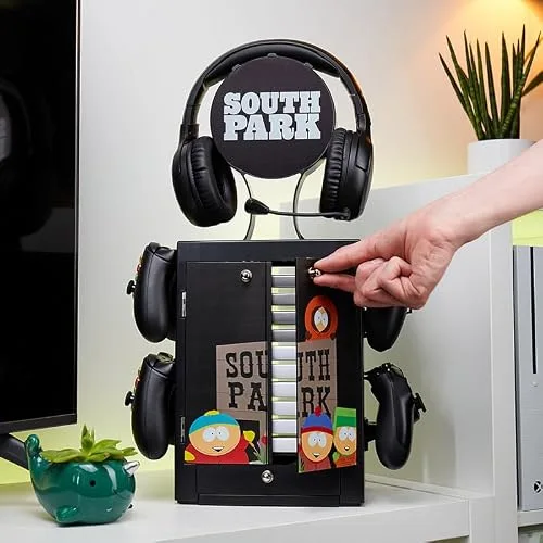 Numskull - Meuble de rangement inspiré de South Park pour gamer pour 4 manettes - 10 jeux - 1 casque - vue 2