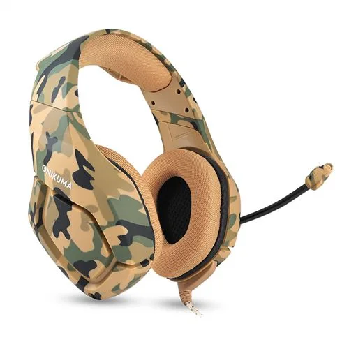 Onikuma K1B Casque Gaming Camouflage Jaune