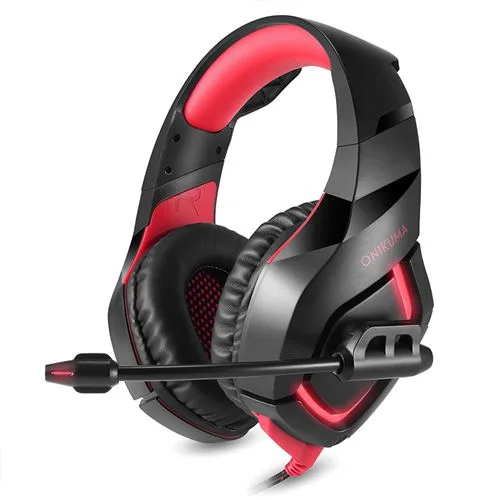 ONIKUMA K1B Casque Gaming PS4 Xbox Rouge