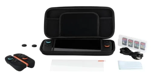 Pack d’accessoires gaming - KONIX - Nintendo Switch 2 - Housse - 4 appuie-pouces - Verre trempé - Boîtier 9 jeux - vue 2