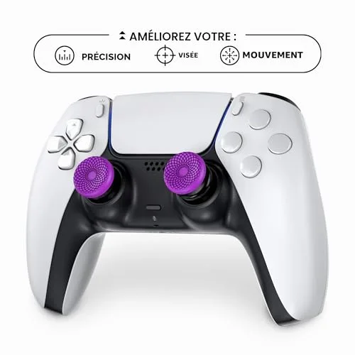 Pack de 2 Thumbsticks - STEELSERIES - KontrolFreek - Frenzy Edition - Pour manettes PS4 et PS5 - Violet - vue 5